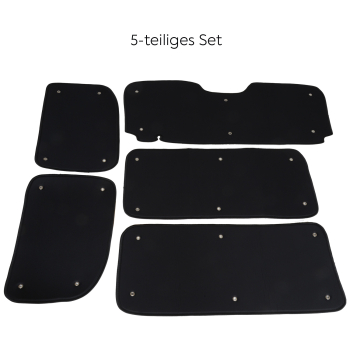 Thermal mats darkening set black silver for PSA Stellantis Vans 5-parts set